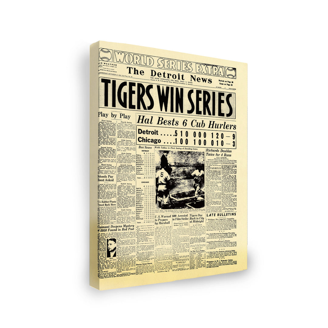 Gallery Wrapped Canvas- Tigers Win Series