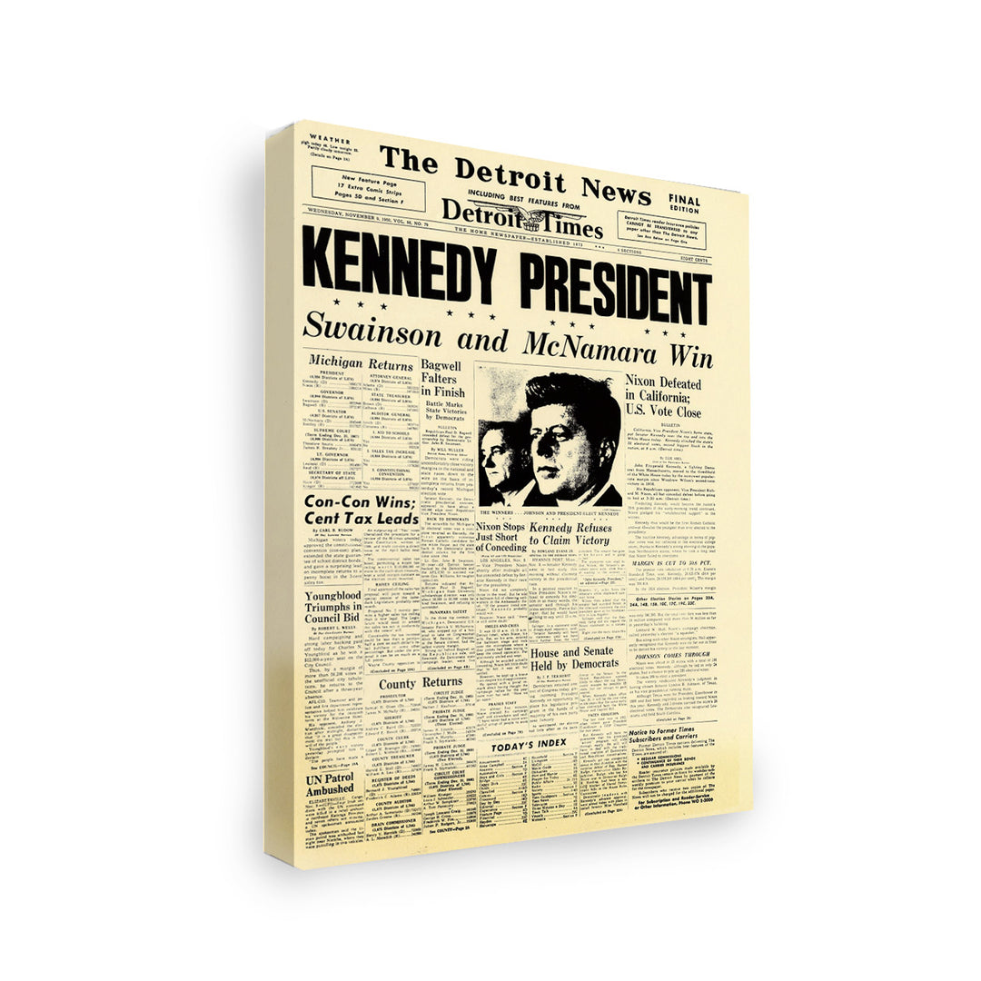 Gallery Wrapped Canvas- Kennedy President