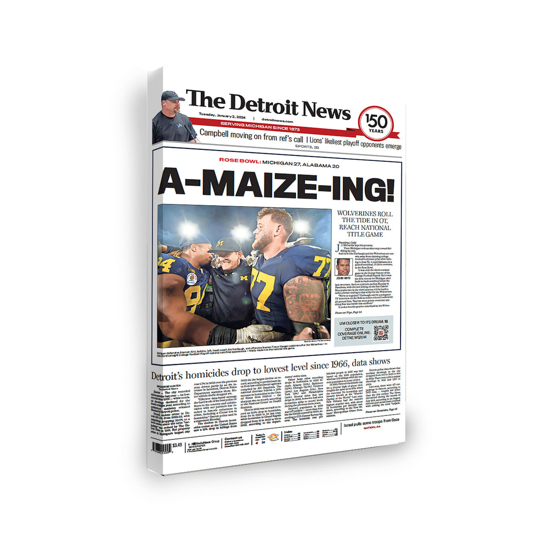 Gallery Wrapped Canvas- Front Pages- A-Maize-Ing
