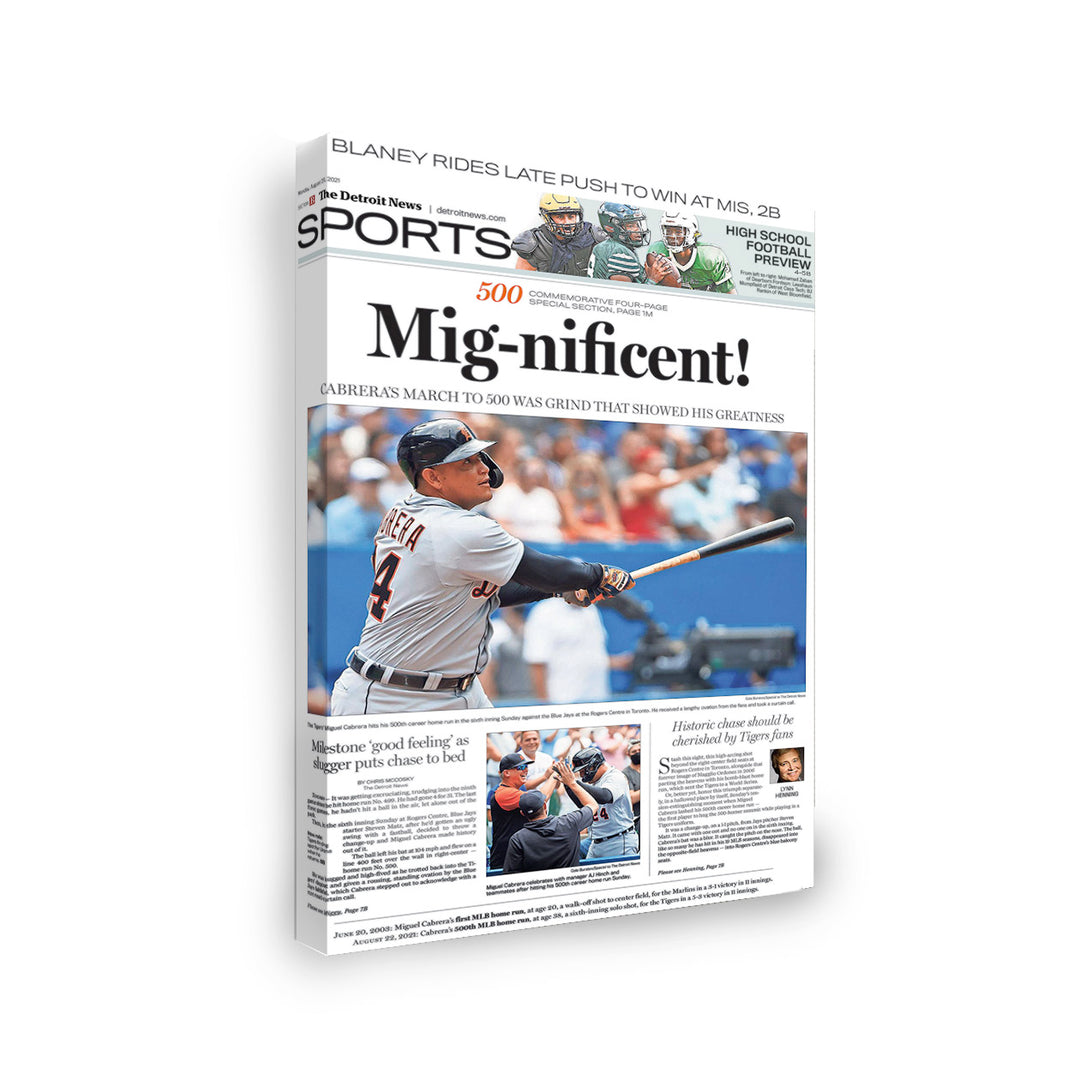 Gallery Wrapped Canvas- Front Pages- Mig-nificent