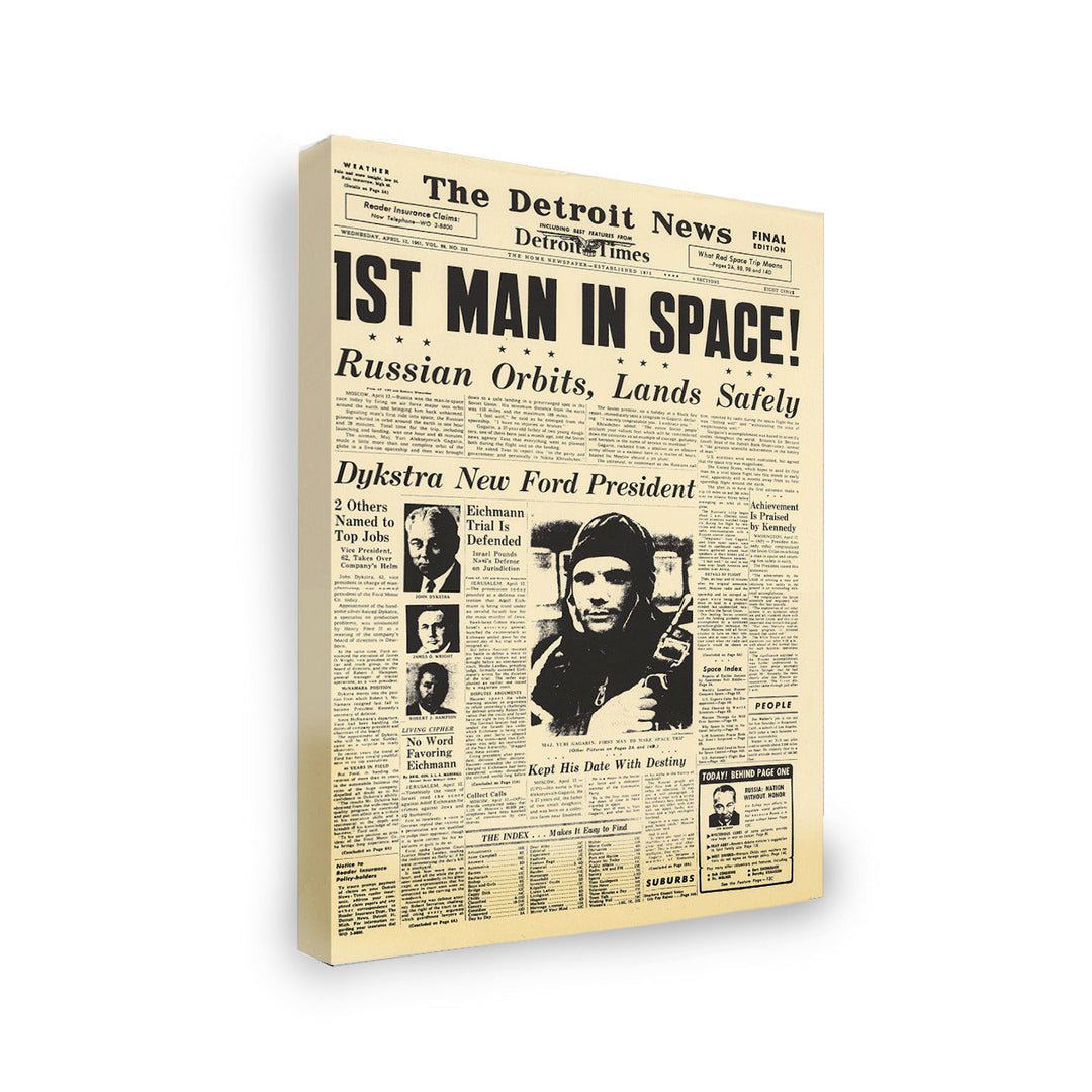 Gallery Wrapped Canvas- 1st Man In Space