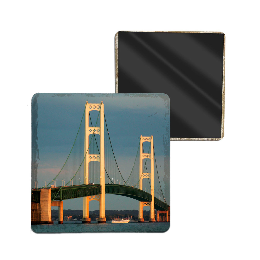 Stone Magnets - MICHIGAN MACKINAC BRIDGE