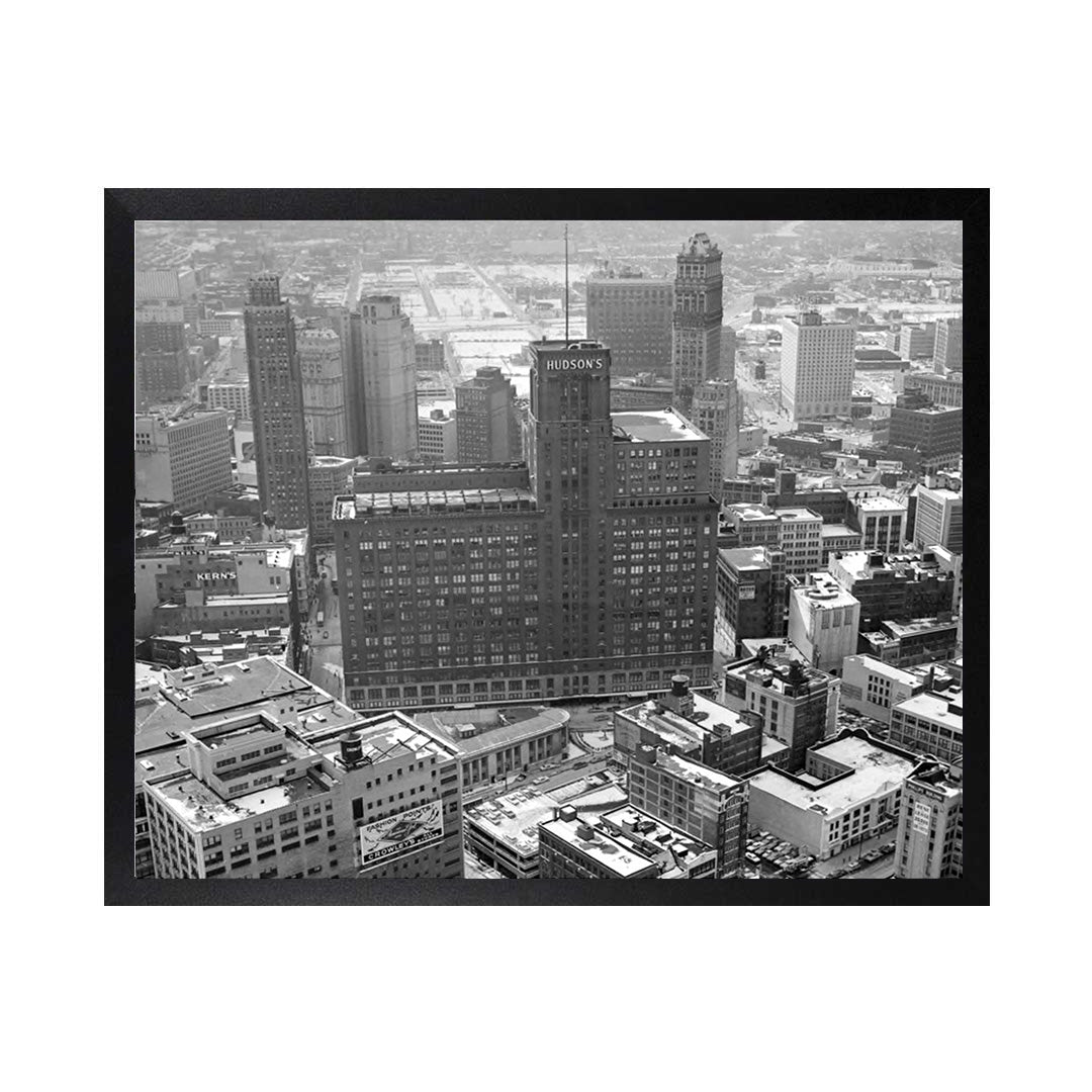 Framed Canvas Photos - DETROIT JL HUDSON DEPT. BUILDING