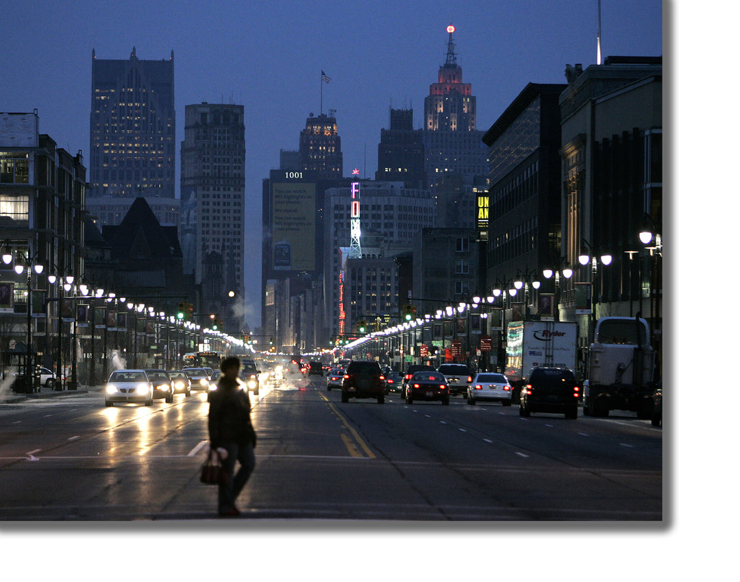 CANVAS PRINTS - DETROIT WOODWARD AVE