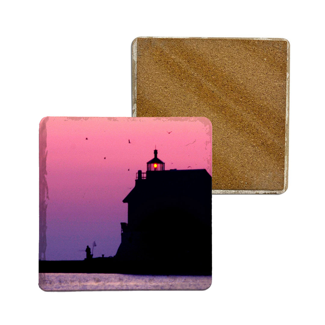 Stone Coasters - MICHIGAN STURGEON BAY LIGHTHOUSE