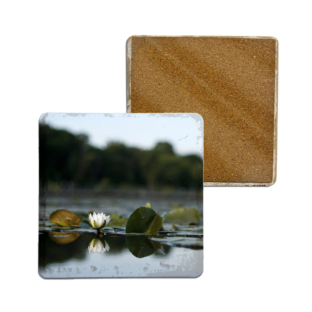 Stone Coasters - MICHIGAN WATER LILY