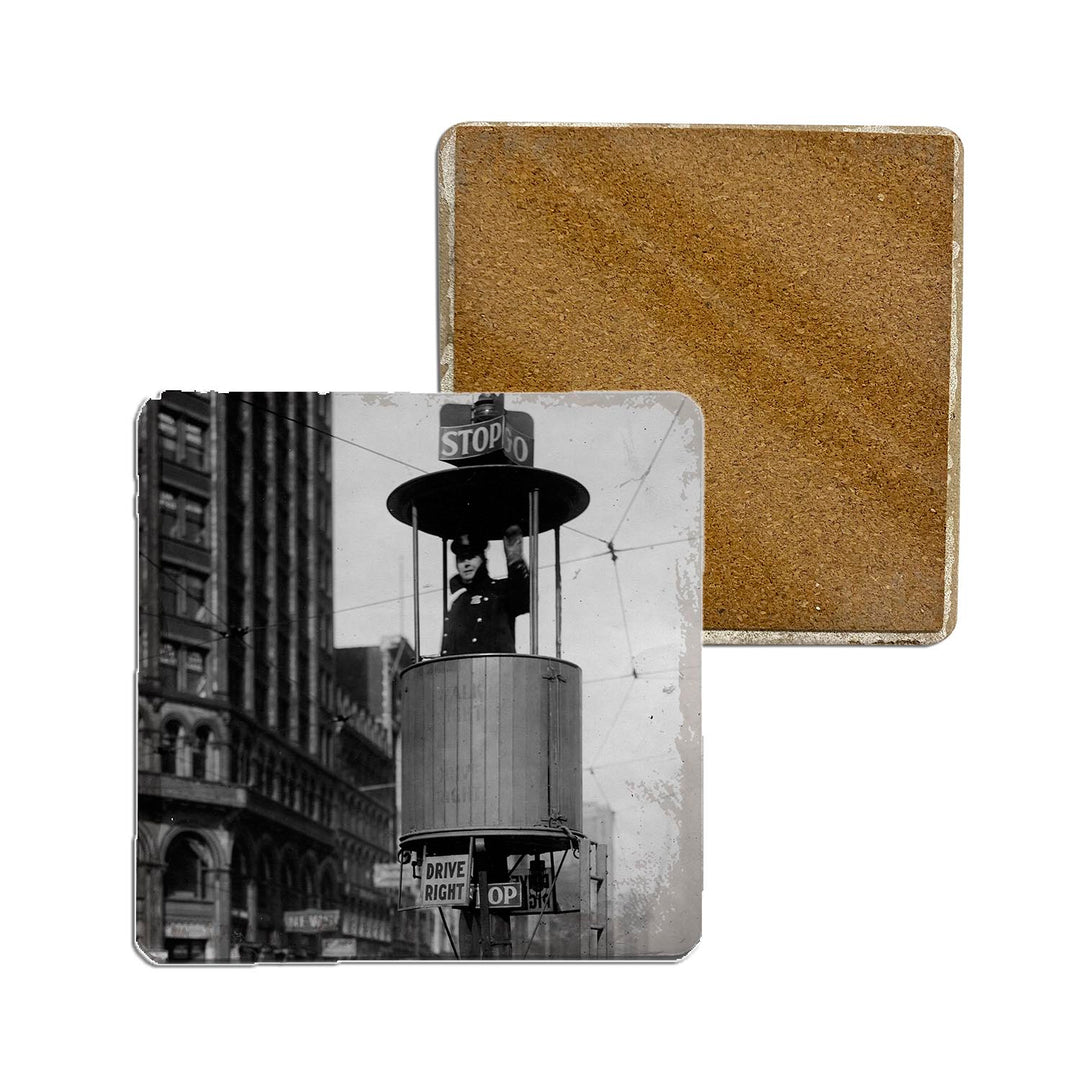 Stone Coasters - CAMPUS MARTIUS FIRST MANNED TRAFFIC SIGNAL