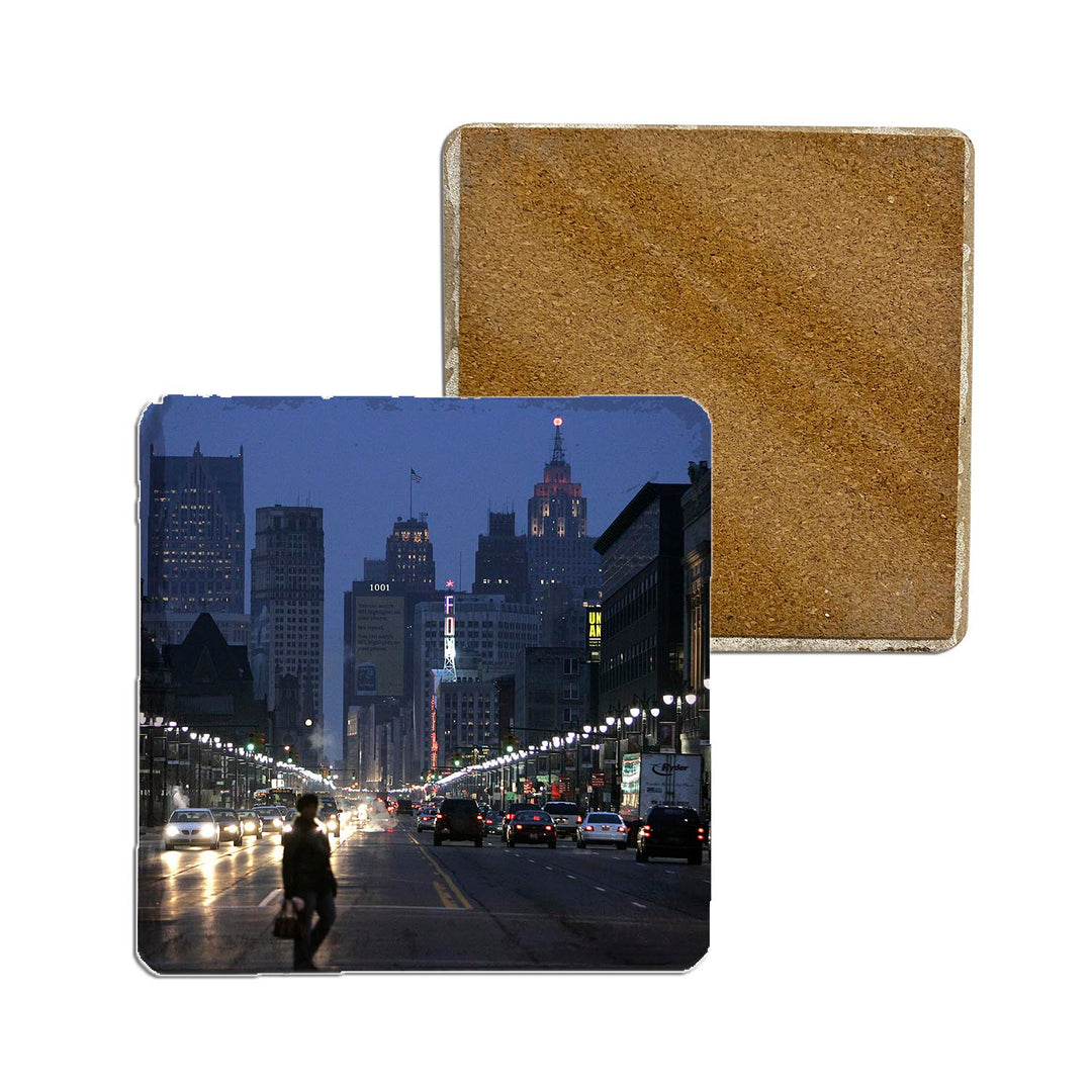 Stone Coasters - DETROIT WOODWARD AVE