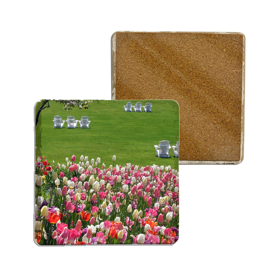 Stone Coasters - MACKINAC ISLAND TULIPS