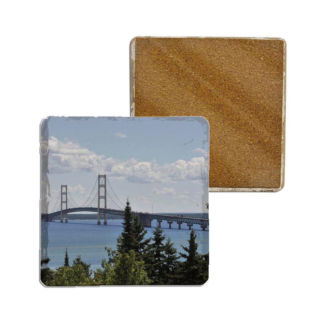 Stone Coasters - MICHIGAN MACKINAC BRIDGE