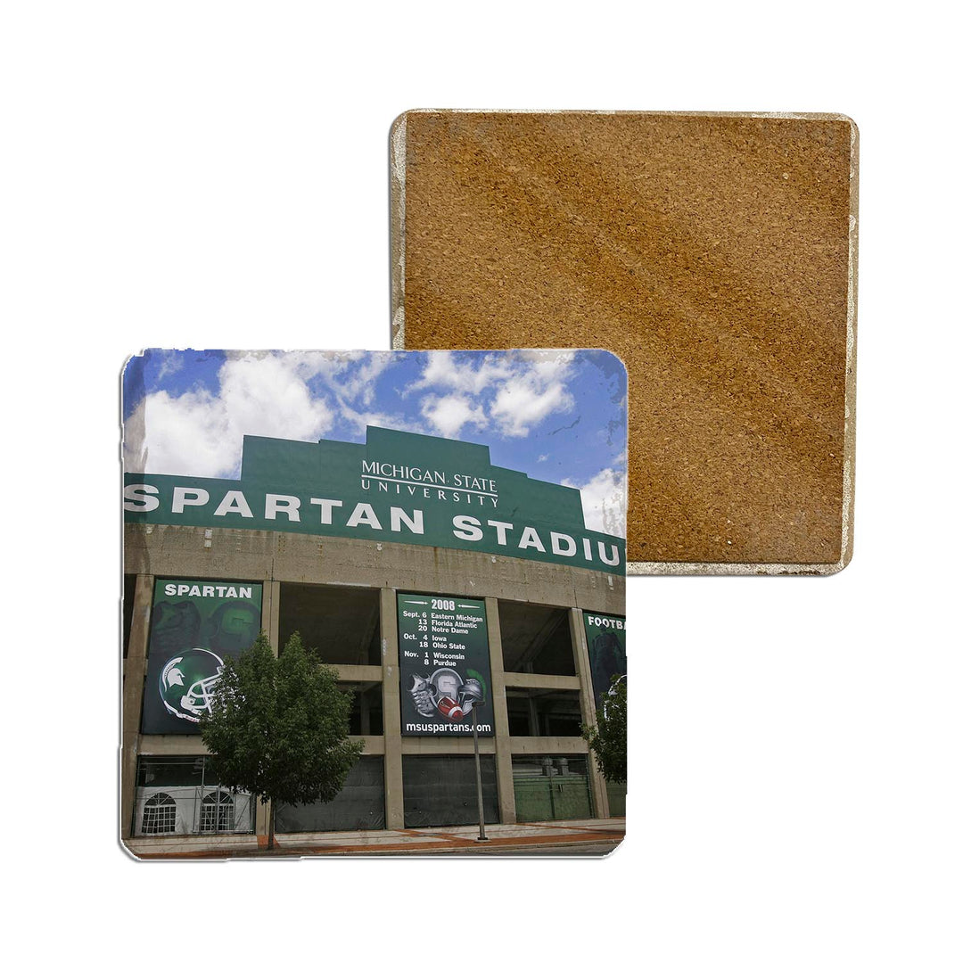 Msu Coasters Stone Coasters - MSU SPARTAN STADIUM – Detroit News Photography