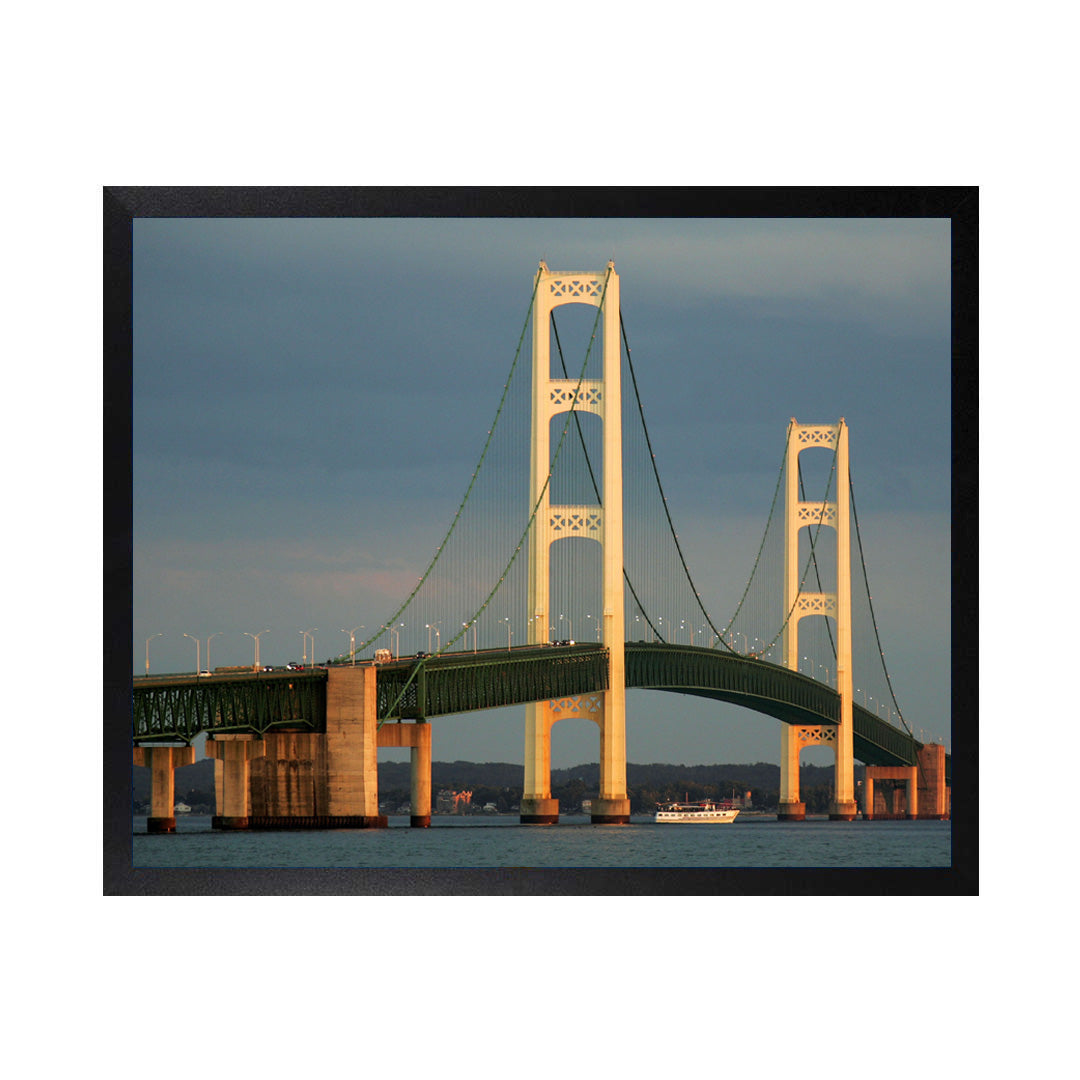 Framed Canvas Photos - MICHIGAN MACKINAC BRIDGE