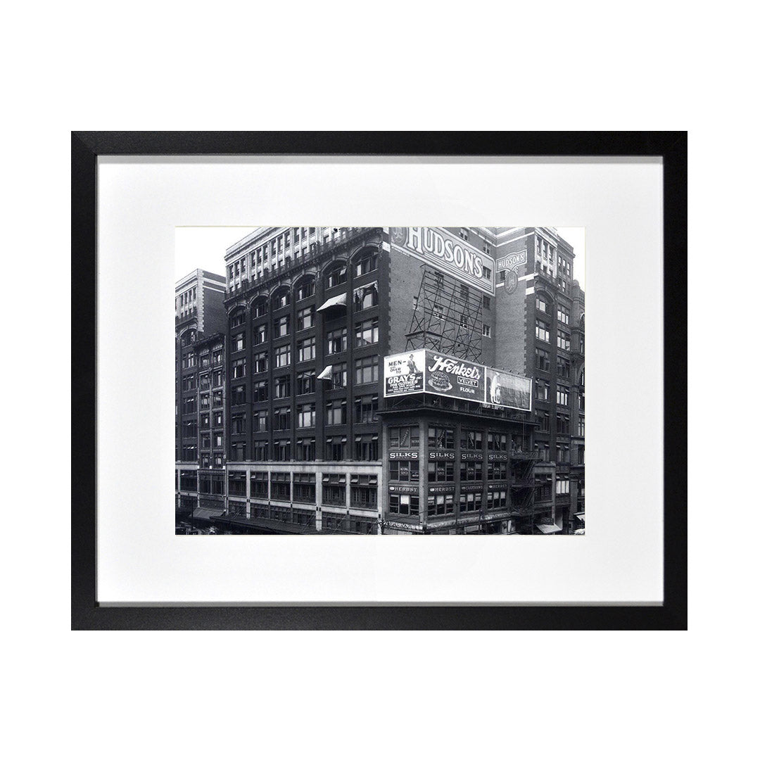 Framed Print Photos - DETROIT JL HUDSON DEPT. BUILDING