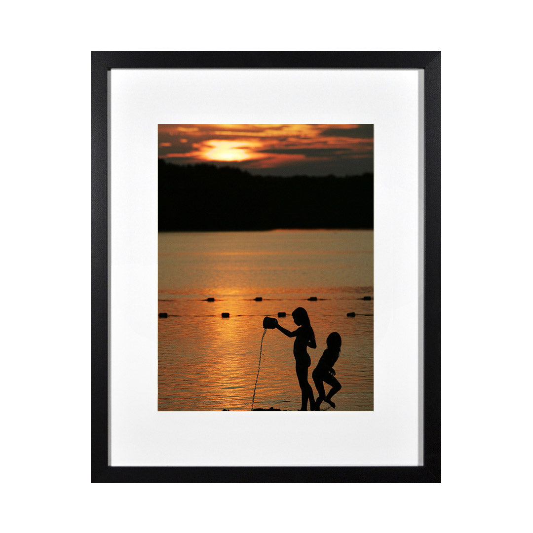 Framed Print Photos - MICHIGAN SUNSET ON BEACH