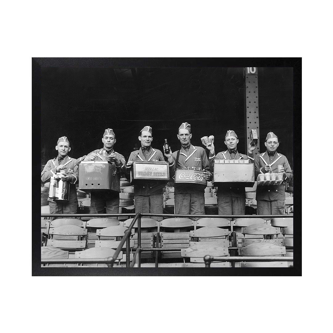 Framed Canvas Photos- BRIGGS STADIUM VENDORS 1938