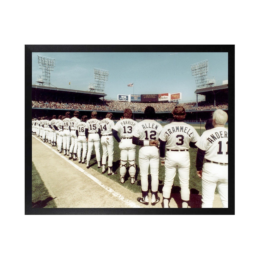 Framed Canvas Photos - DETROIT TIGERS OPENING DAY 1984