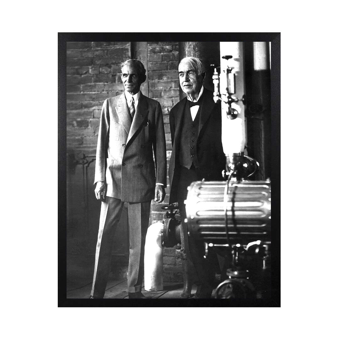 Framed Canvas Photos - HENRY FORD & THOMAS EDISON