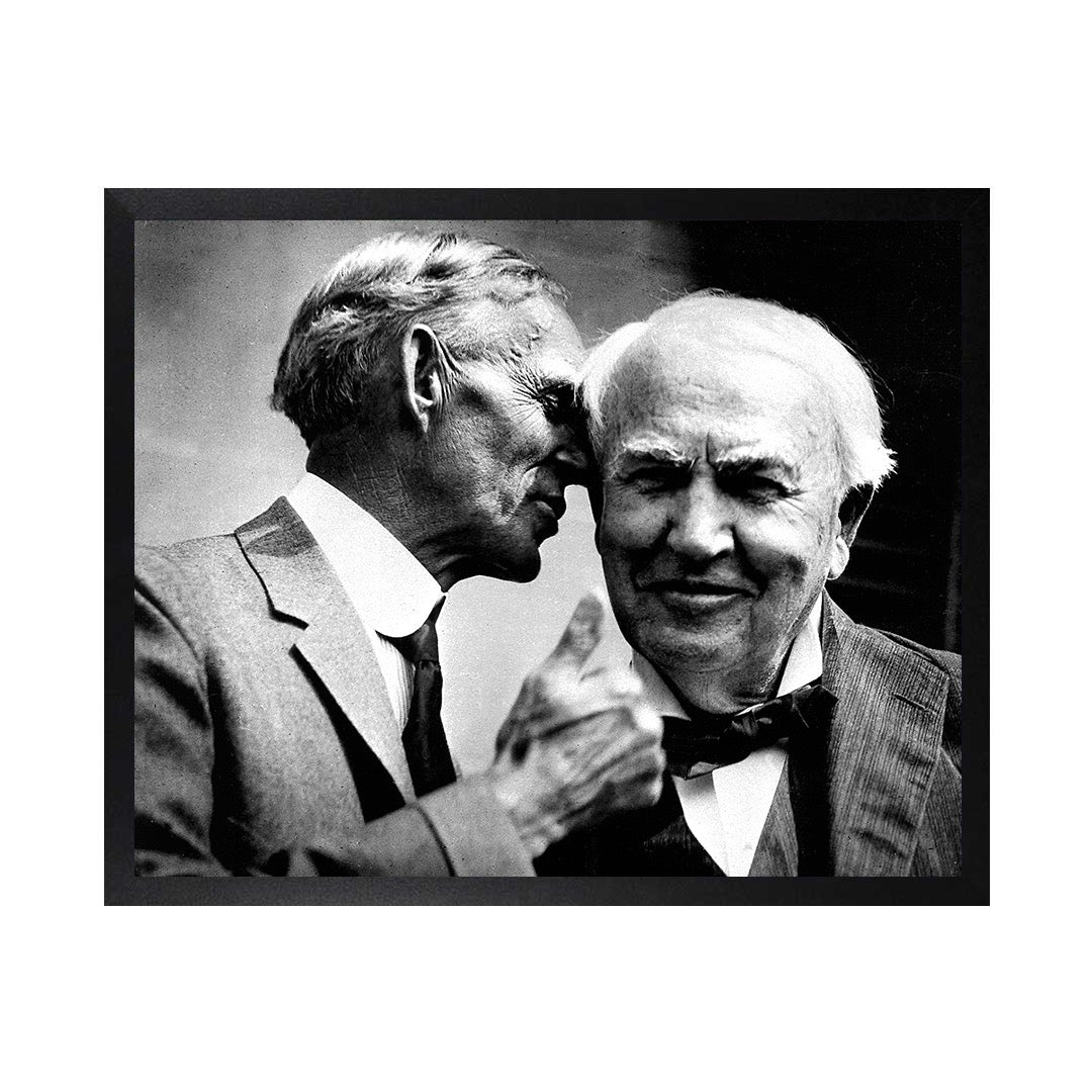 Framed Canvas Photos - HENRY FORD & THOMAS EDISON 1930