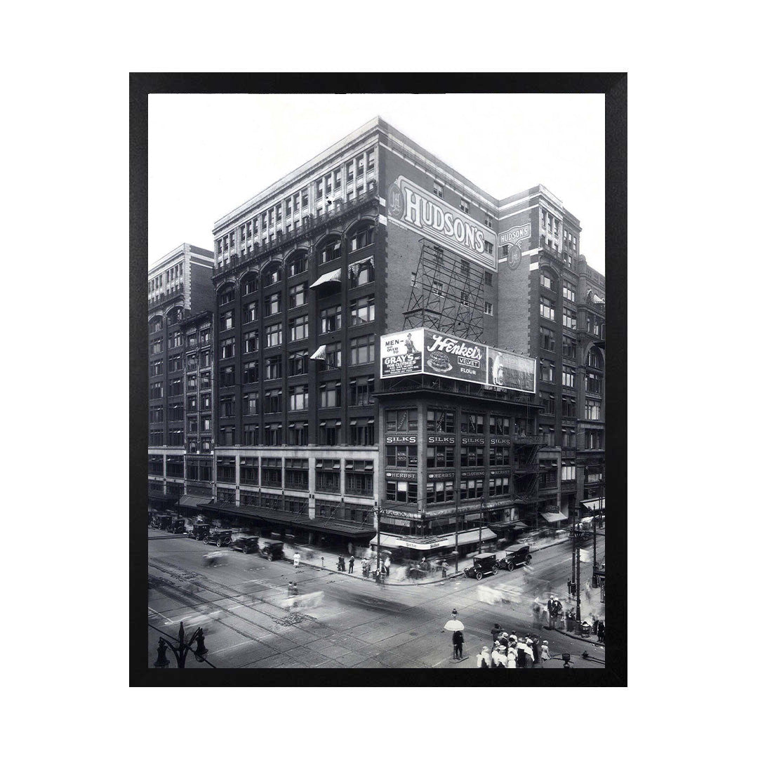 Framed Canvas Photos - DETROIT JL HUDSON DEPT. STORE