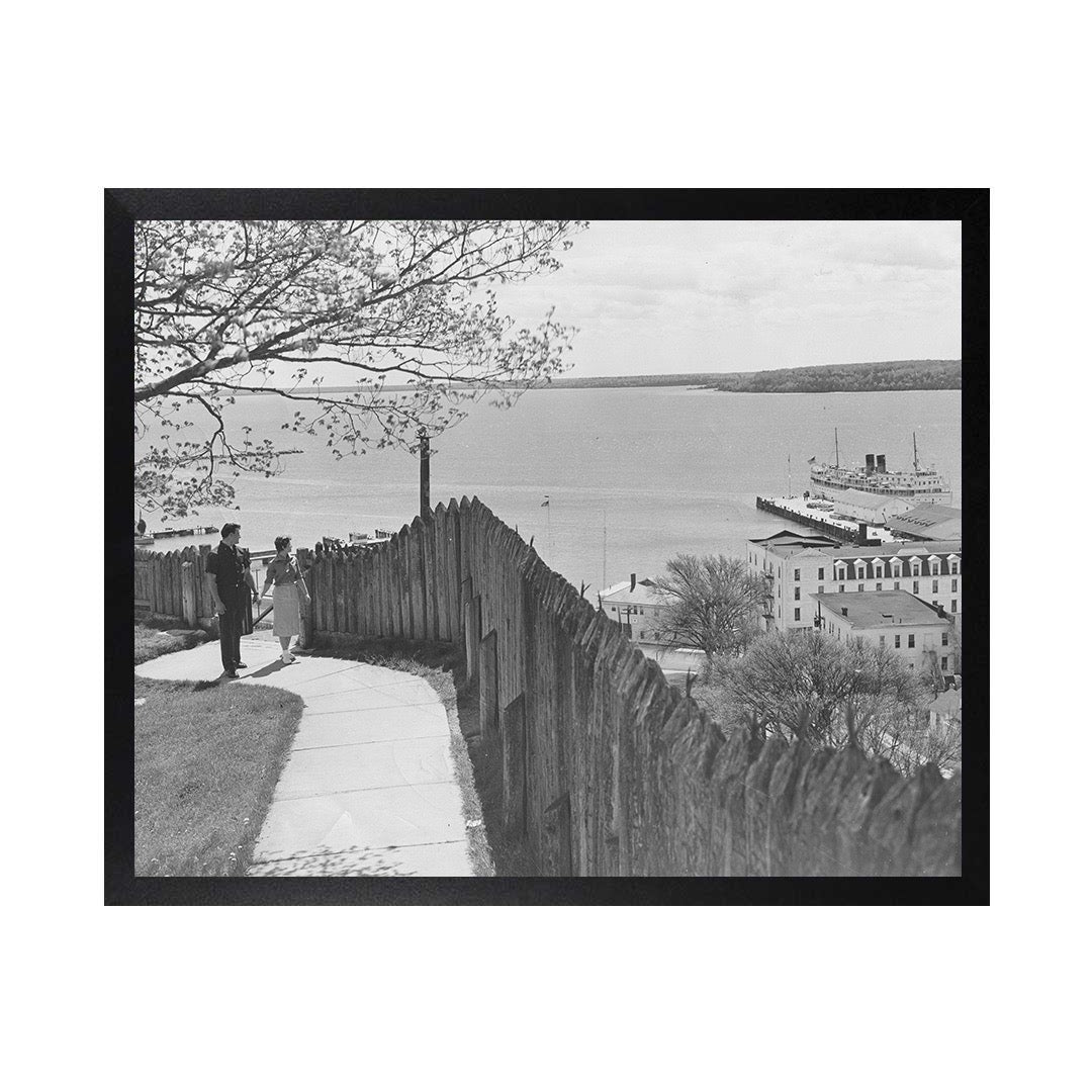 Framed Canvas Photos- MACKINAC ISLAND FORT 1956