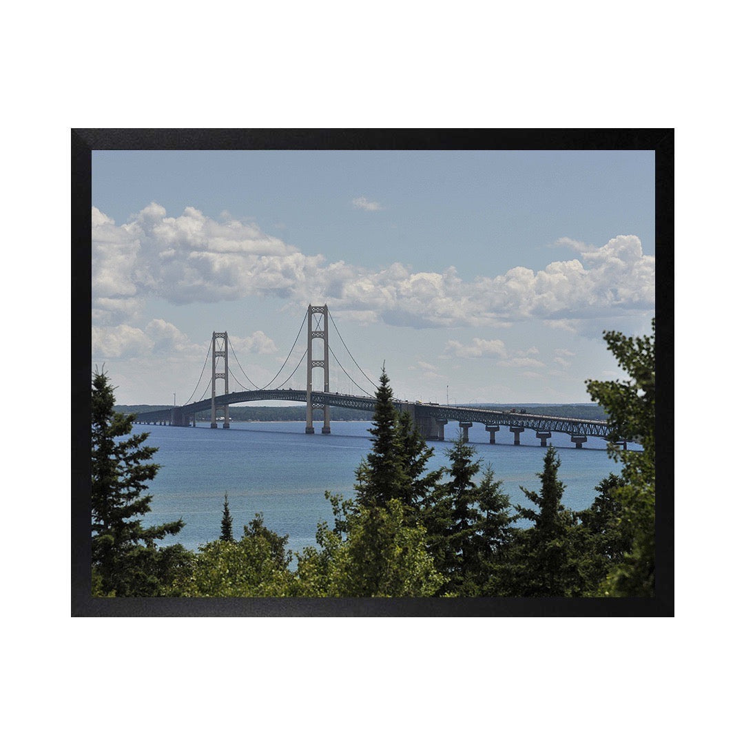 Framed Canvas Photos - MICHIGAN MACKINAC BRIDGE