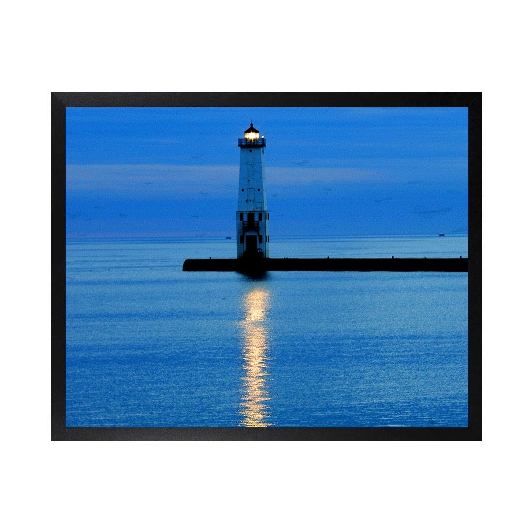 Framed Canvas Photos - MICHIGAN OLD MACKINAC POINT LIGHTHOUSE