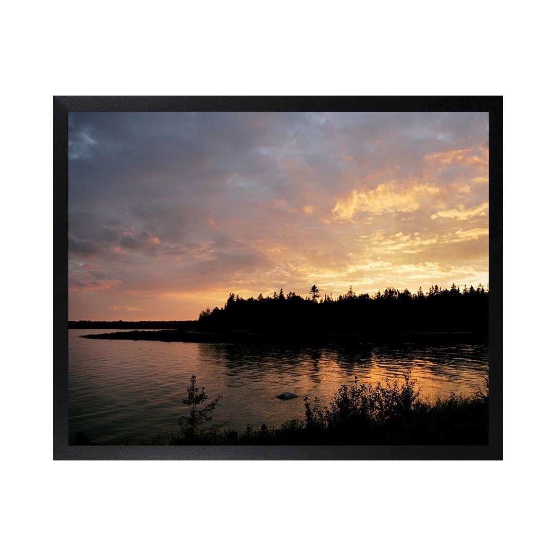 Framed Canvas Photos - MICHIGAN STRAITS OF MACKINAC SUNSET