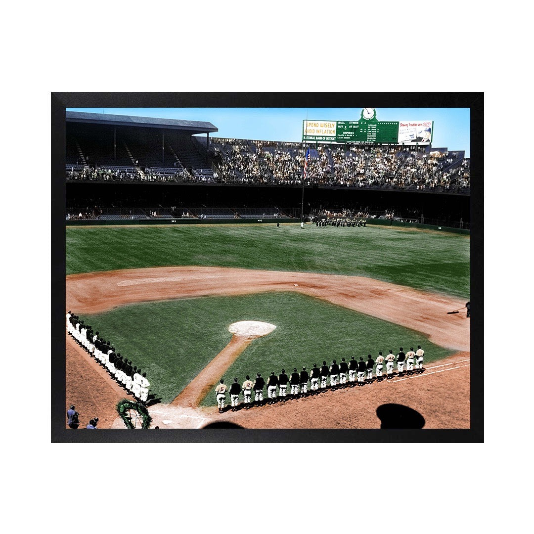 Framed Canvas Photos - TIGERS OPENING DAY 1945