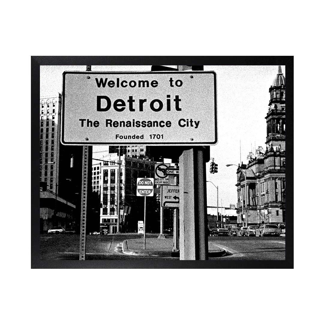 Framed Canvas Photos - WELCOME TO DETROIT