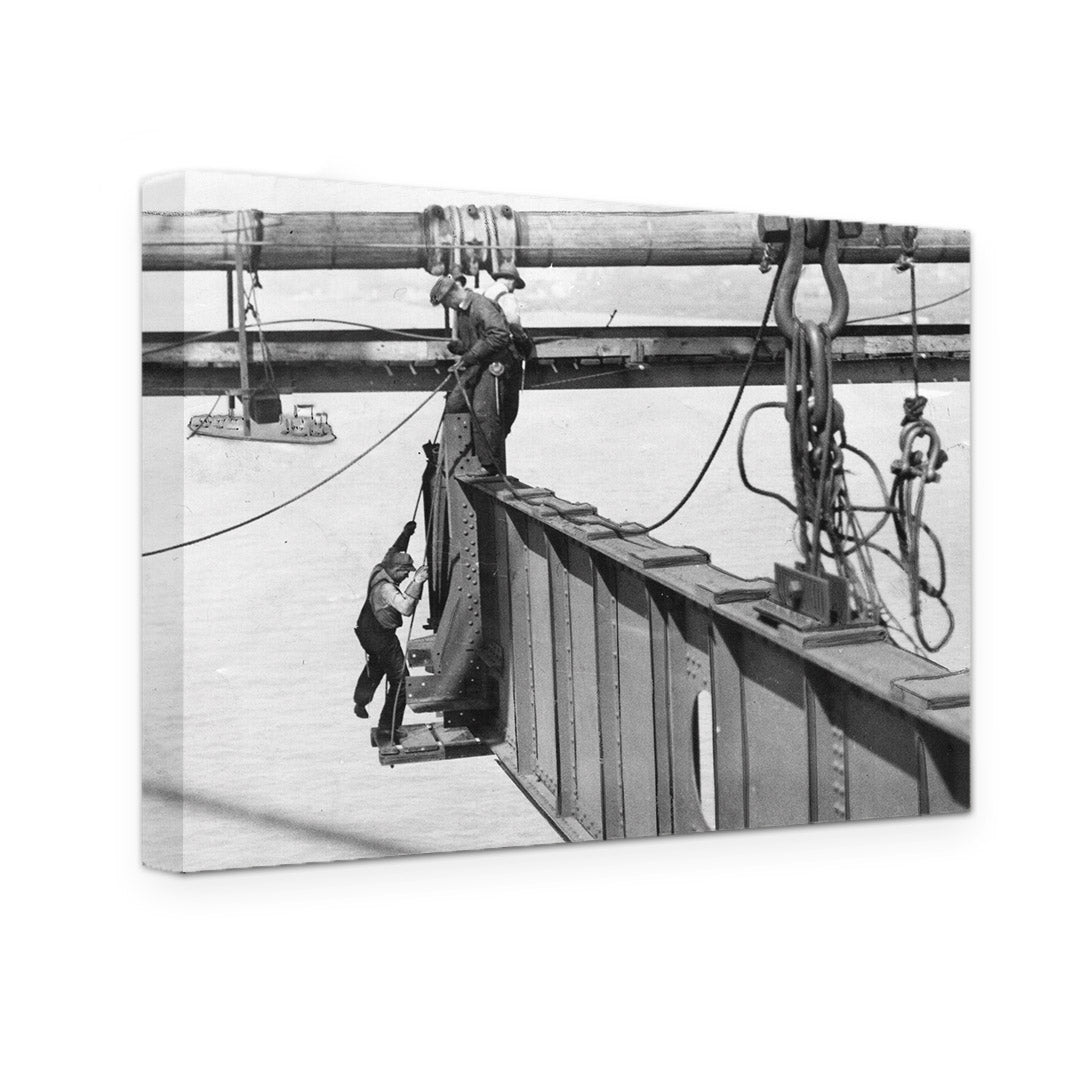 GALLERY WRAPPED CANVAS - AMBASSADOR BRIDGE CONSTRUCTION 1929