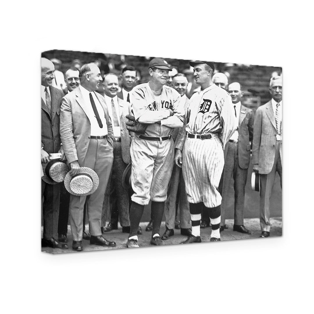 GALLERY WRAPPED CANVAS - BABE RUTH & TY COBB 1934