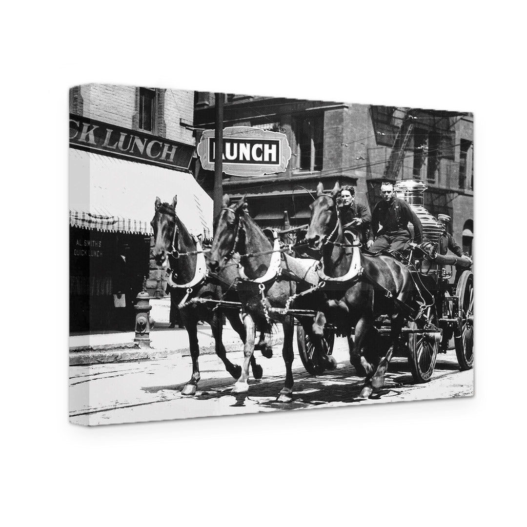 GALLERY WRAPPED CANVAS - DETROIT FIRE DEPARTMENT FINAL RUN 1922