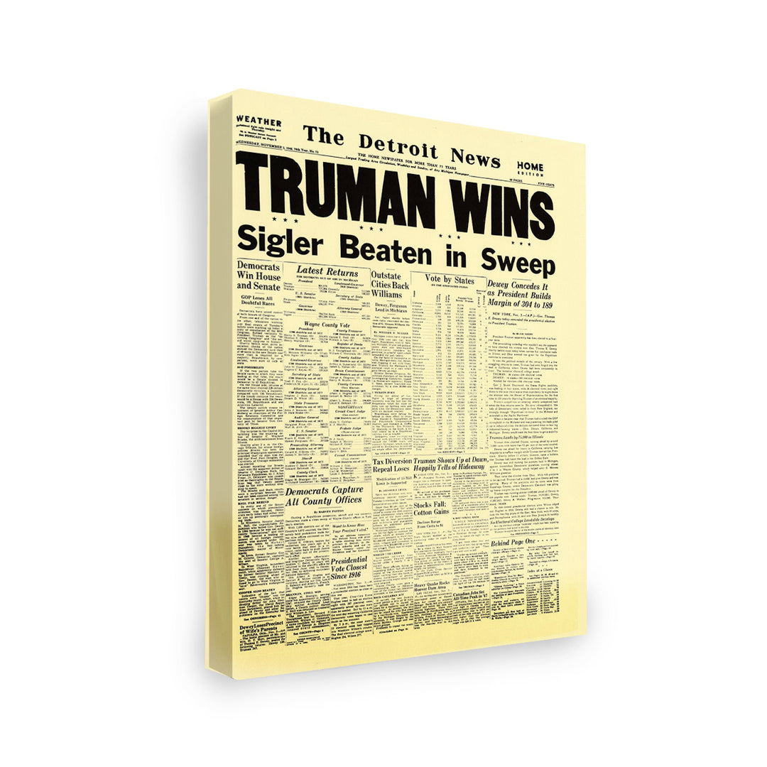 Gallery Wrapped Canvas- Truman Wins