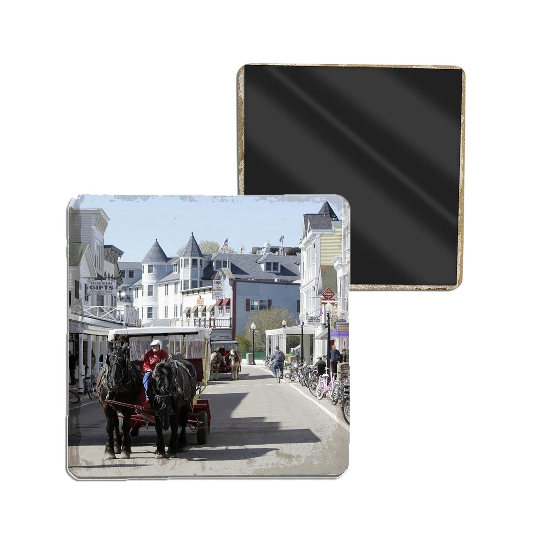 Stone Magnets - MAIN STREET ON MACKINAC ISLAND