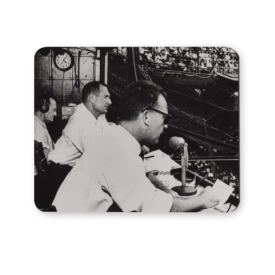MOUSE PAD - TIGERS STADIUM ERNIE HARWELL & GEORGE KELL 1960