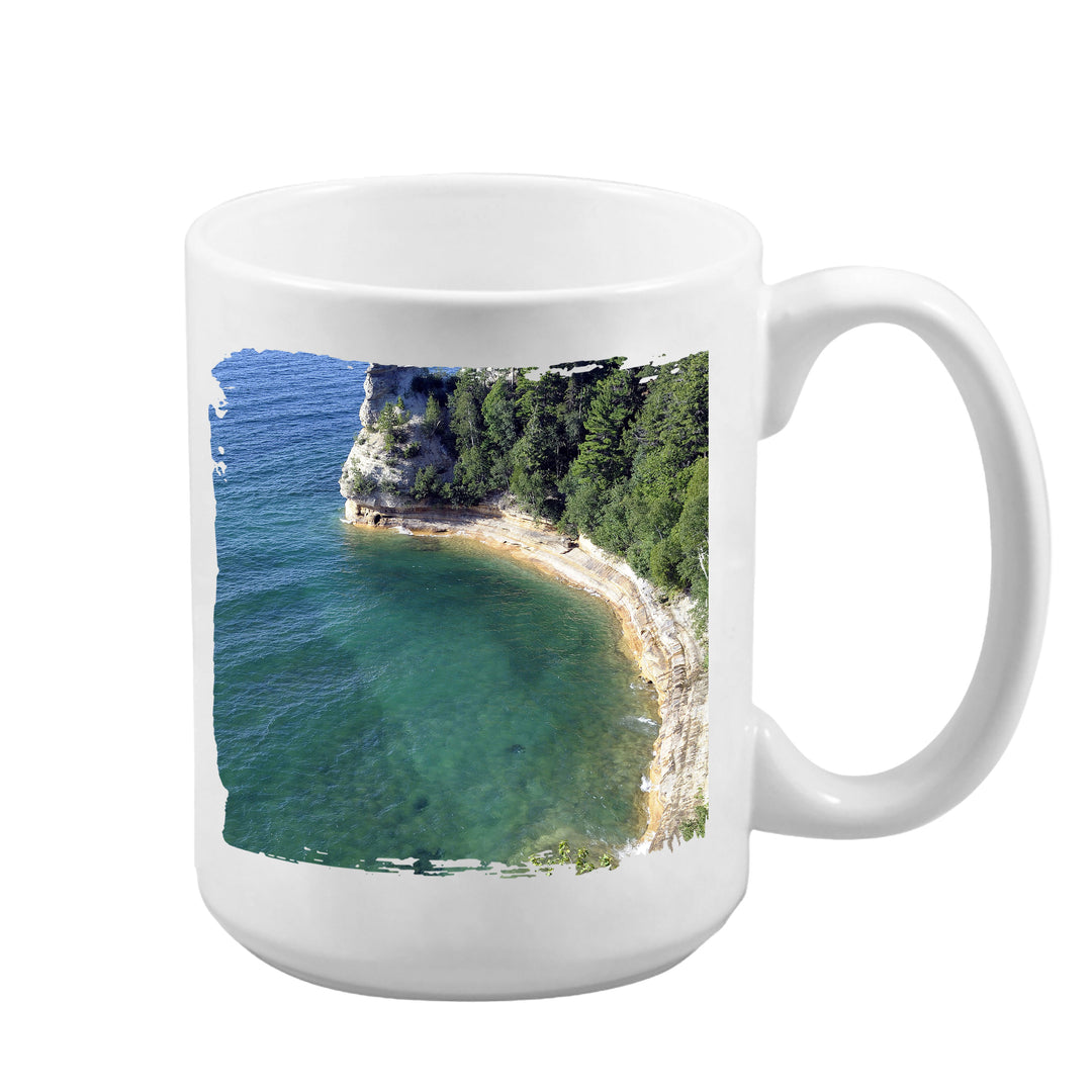 MUG 15oz - MICHIGAN PICTURED ROCKS LAKESHORE