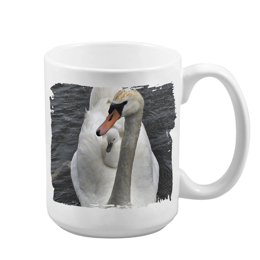 MUG 15oz - MICHIGAN SWAN WITH CYGNET