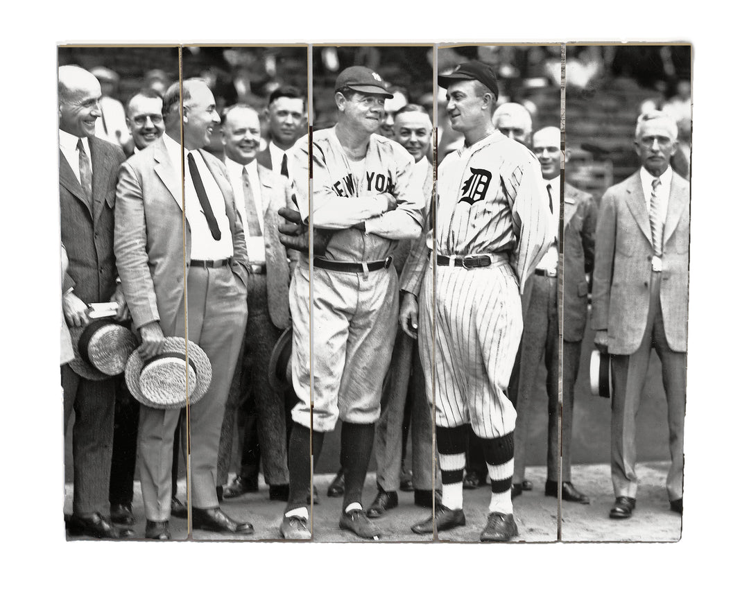 PALLET WOOD - BABE RUTH & TY COBB 1934
