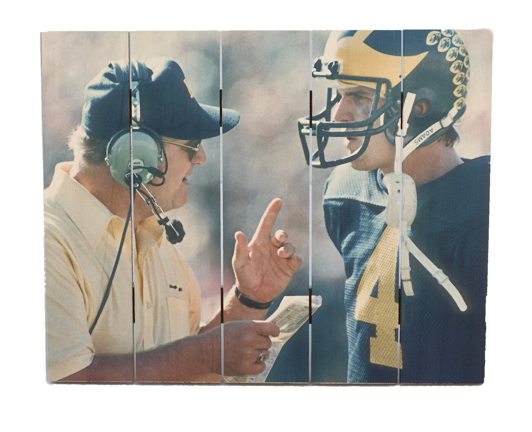 PALLET WOOD - BO SCHEMBECHLER AND JIM HARBAUGH