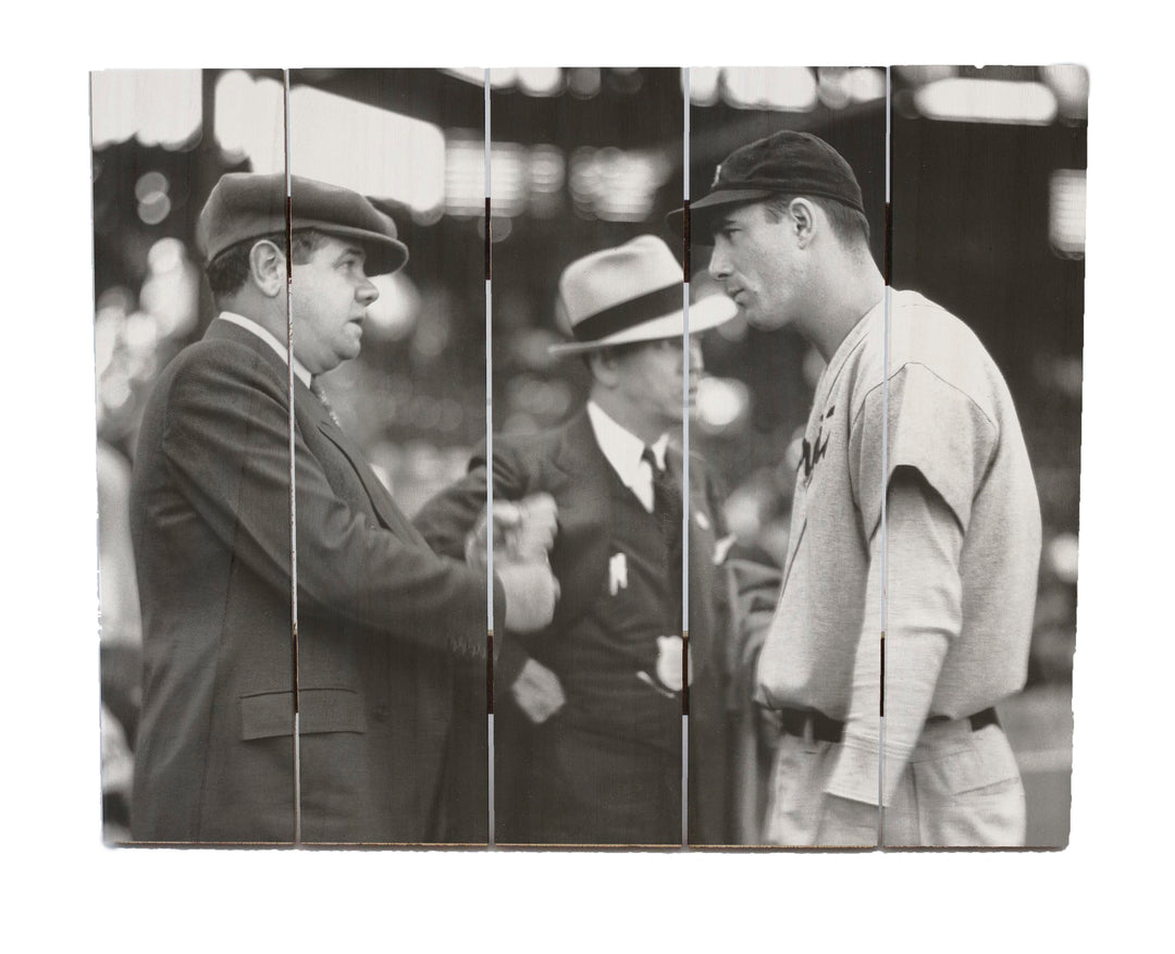 PALLET WOOD -  HANK GREENBERG & BABE RUTH