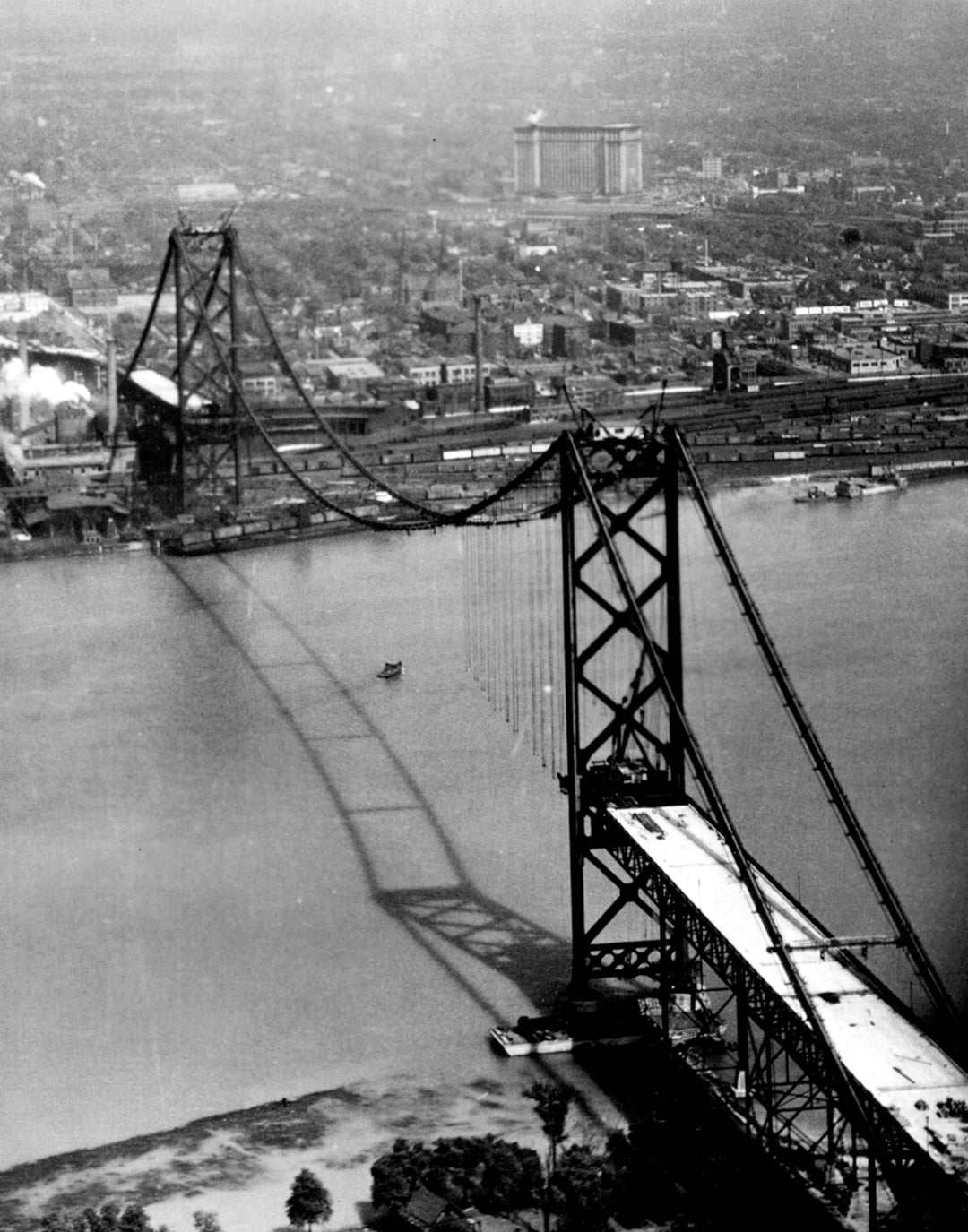 PHOTO PRINTS - AMBASSADOR BRIDGE CONSTRUCTION 1929