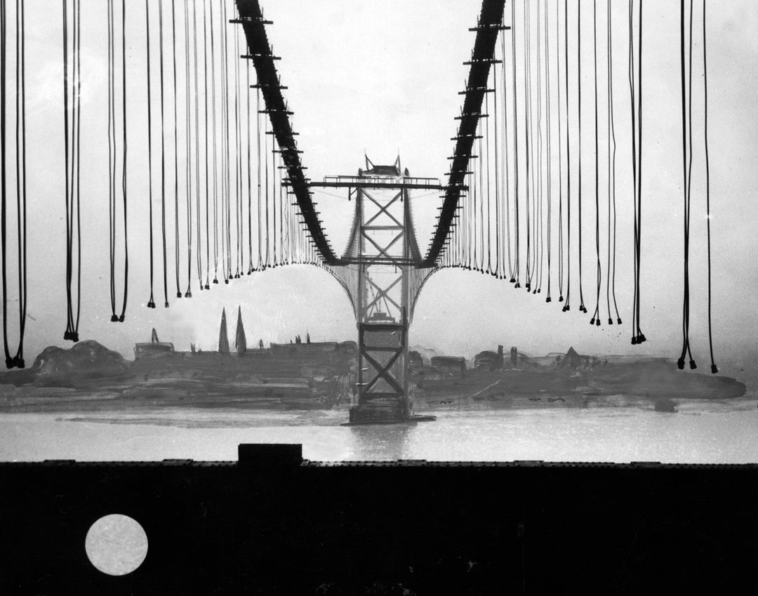 PHOTO PRINTS - AMBASSADOR BRIDGE CONSTRUCTION 1929