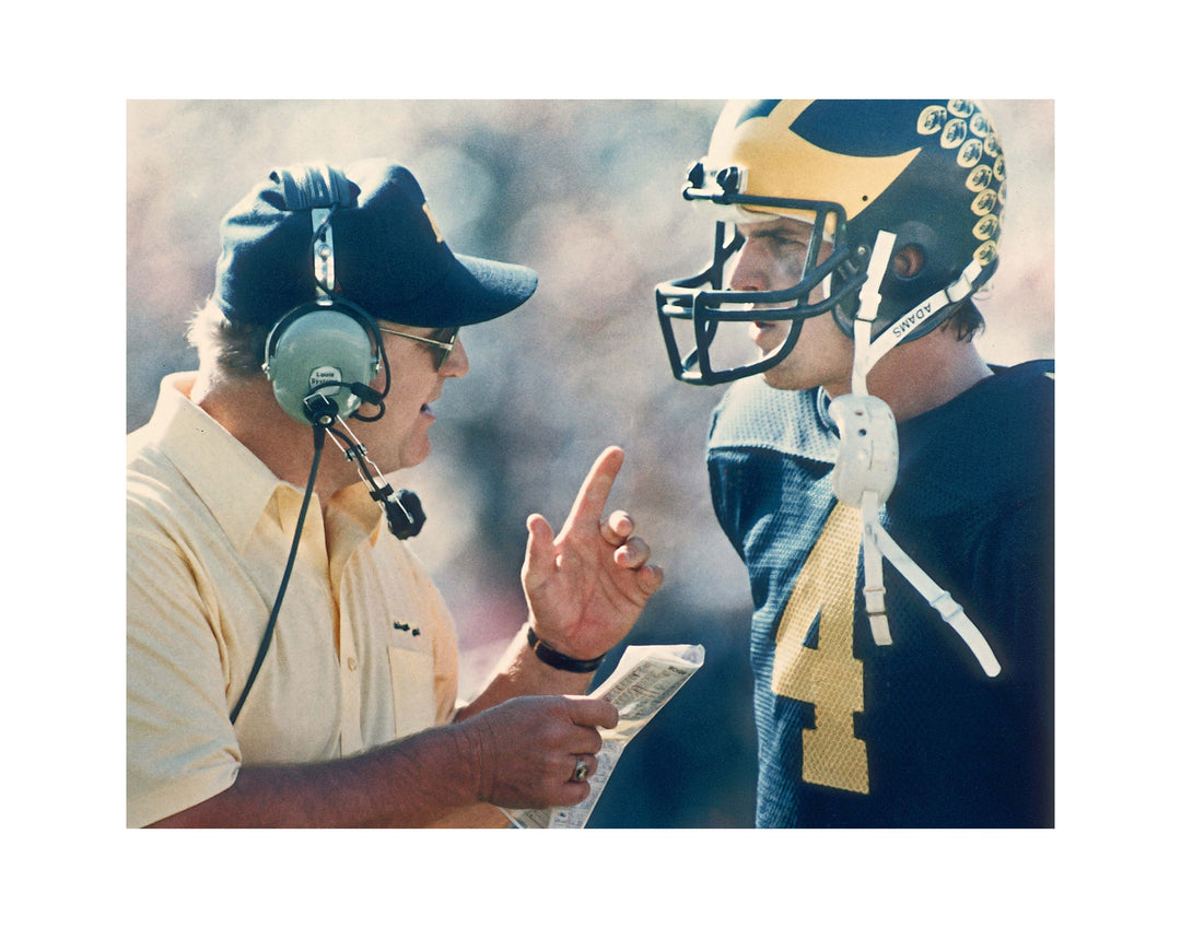 PHOTO PRINTS - BO SCHEMBECHLER AND JIM HARBAUGH