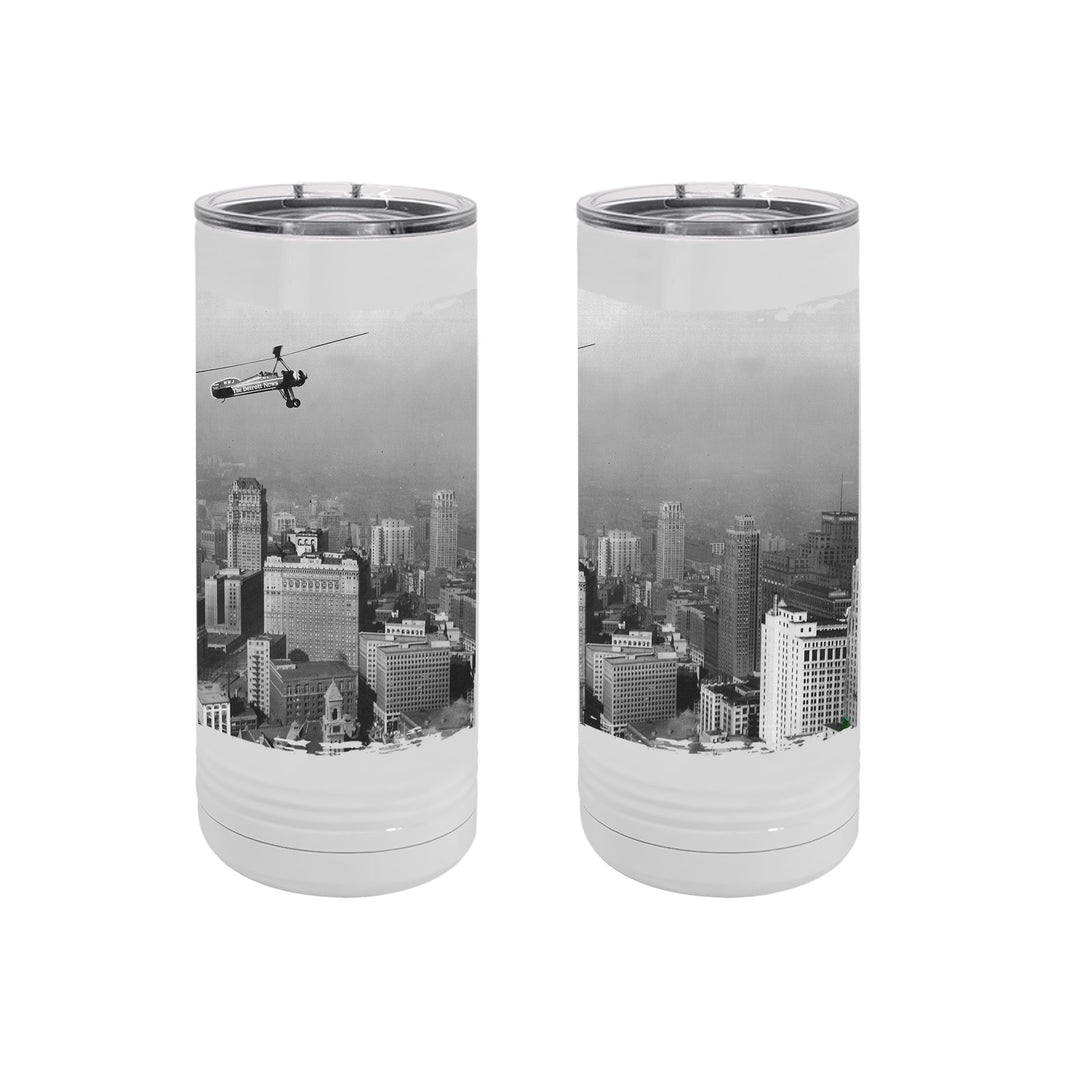 SKINNY TUMBLER 22oz - AERIAL VIEW OF DETROIT SKYLINE