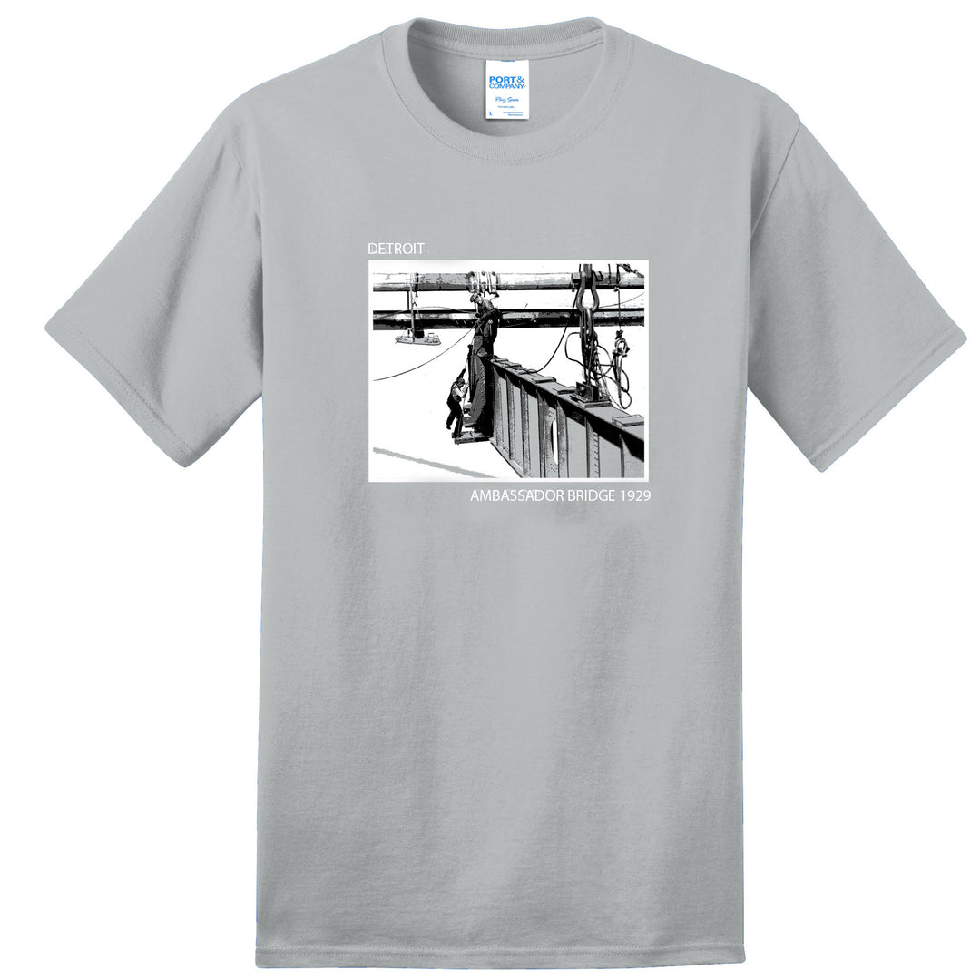 NEWS PHOTOS T-SHIRT - AMBASSADOR BRIDGE CONSTRUCTION 1929