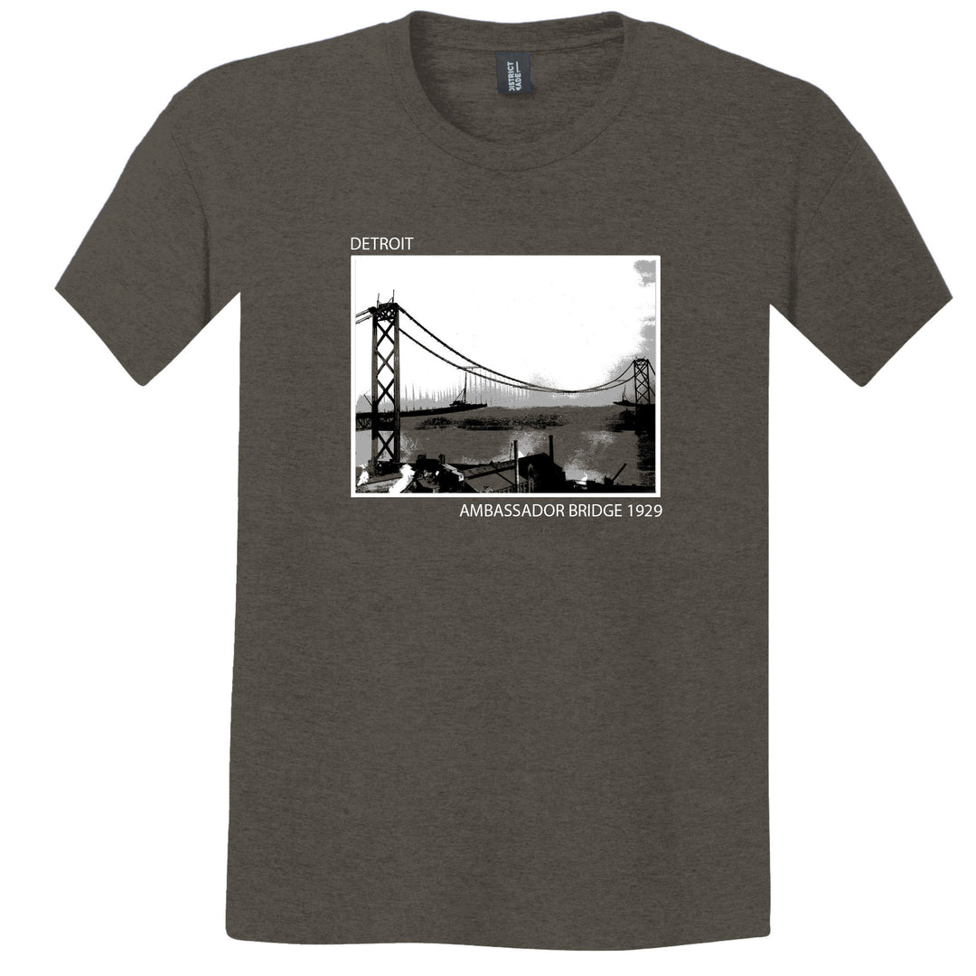 NEWS PHOTOS T-SHIRT - AMBASSADOR BRIDGE CONSTRUCTION 1929