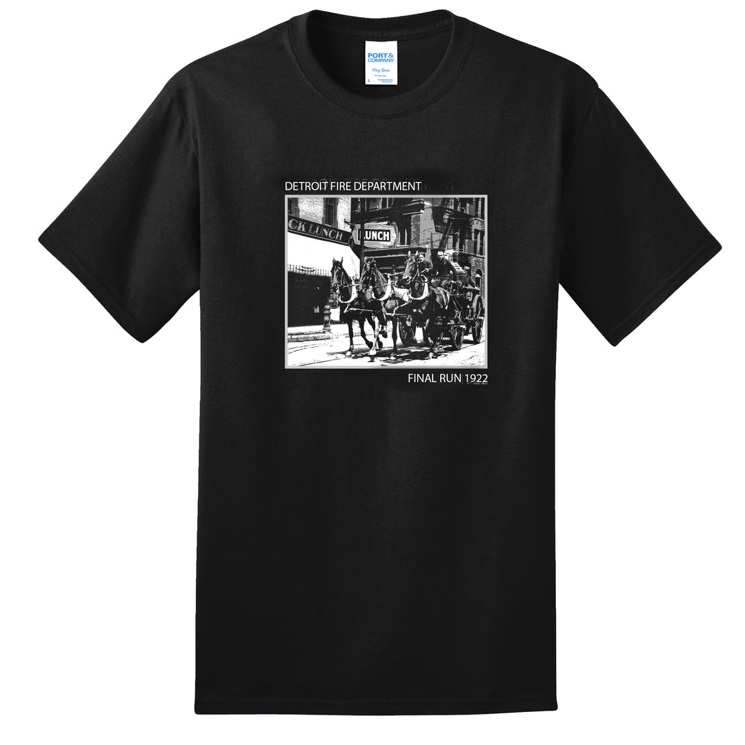 NEWS PHOTOS T-SHIRT - DETROIT FIRE DEPARTMENT FINAL RUN 1922