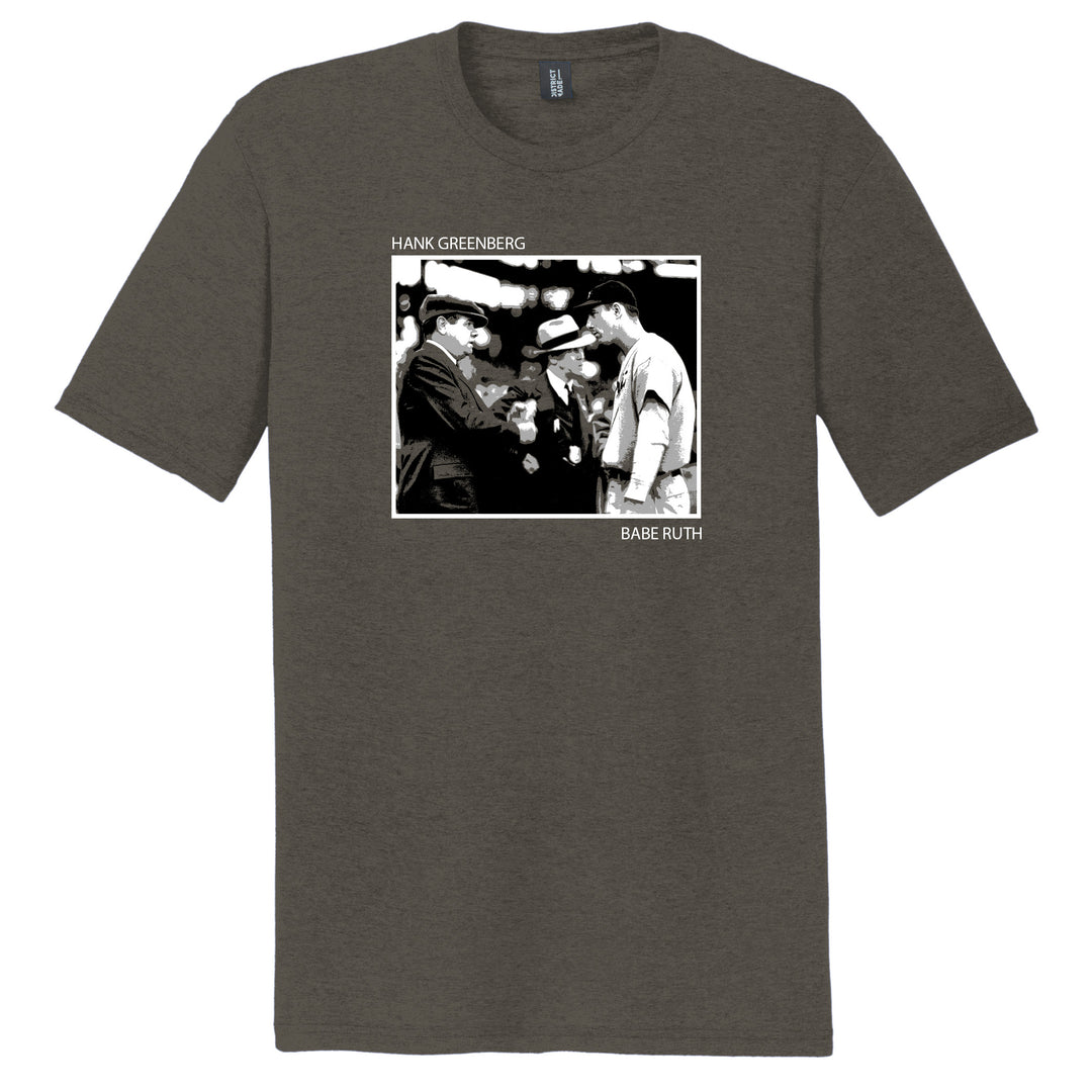 NEWS PHOTOS T-SHIRT - HANK GREENBERG & BABE RUTH