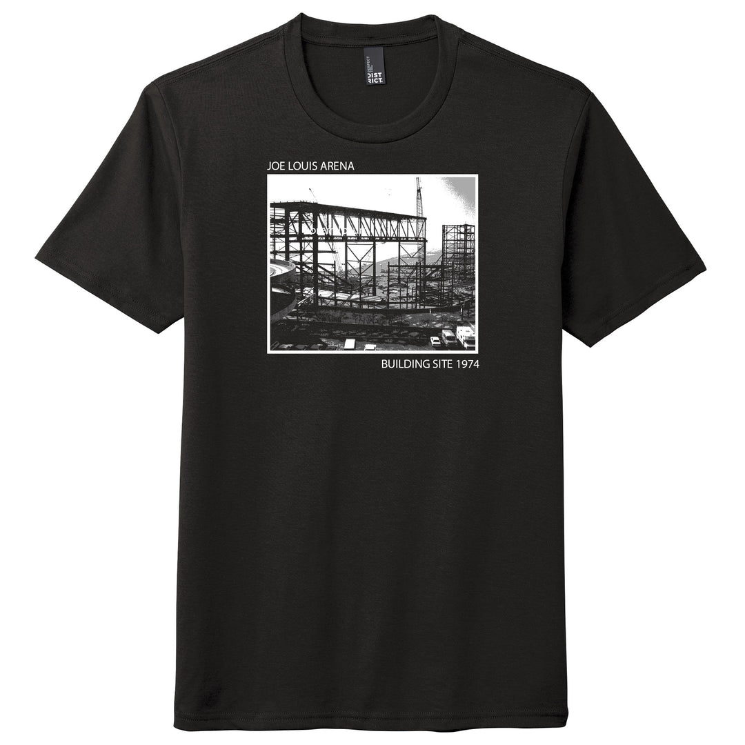 NEWS PHOTOS T-SHIRT - JOE LOUIS ARENA BUILDING SITE 1974