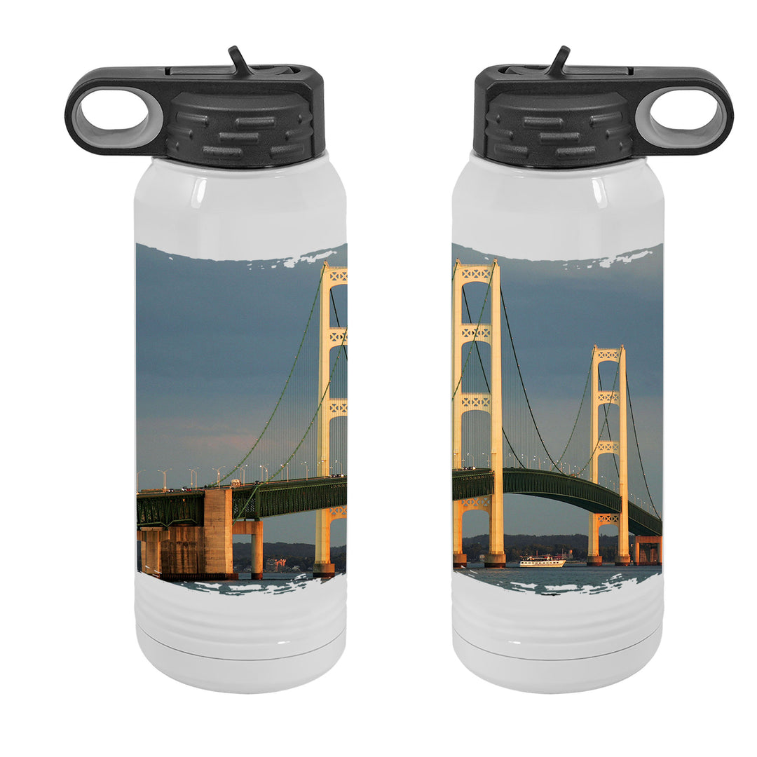 WATER BOTTLE 30oz - MICHIGAN MACKINAC BRIDGE